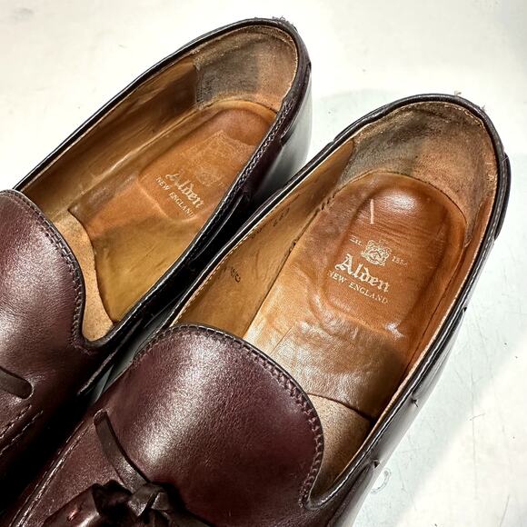 FULLY RESOLED Alden 663 Tassel Moccasin Loafer Burgundy Calf Made in USA 12 A/C main image 4